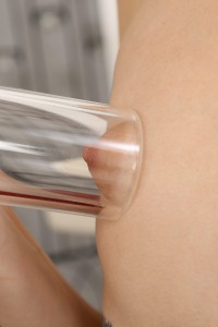 Stunning black haired babe enjoys a sex toy